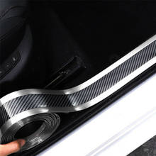 Car Styling Door Sill Protector Carbon Fiber Moulding Strip Trim Anti-collision Front Bumper Silver Side Skirt Edge Guard Strip 2024 - buy cheap