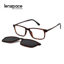 LENSPACE-gafas de sol magnéticas con Clip para hombre y mujer, lentes de sol cuadradas, TAC, polarizadas, con montura de 2020 2024 - compra barato