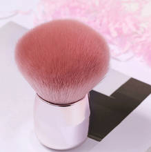 Rosa rosto blush escova grande rosto escova de reparo compõem ferramentas pincéis de maquiagem solto escova de energia creme macio para fundação 2024 - compre barato