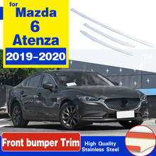 Car Front Bottom Bumpers Molding Racing Grill Trim Cover Garnish Sticker Styling Strips Accessories For Mazda Atenza 6 2019 2020 2024 - buy cheap