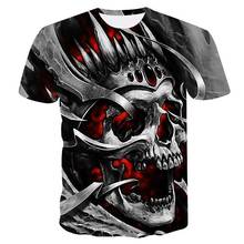 2020 New Skull Men 'S Casual T -Shirt Summer 3d Printed Round Neck Cool Shirt Street Fashion Trend Youth Hip Hop Tops 2024 - compra barato