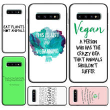 Vegan Vegetarian Quotes Phone Case For Samsung Galaxy S22 Ultra S21 S20 FE S10e Note 20 10 S8 S9 S10 Plus Cover 2024 - buy cheap