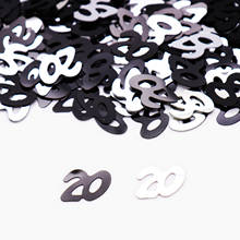 15 г/пакет, черные буквы-конфетти с днем рождения 16,18,20,30,60,80 цифр, пластиковое конфетти, украшения на день рождения, свадьбу 2024 - купить недорого