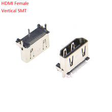 5 шт. HDMI гнездовой разъем/штекер 19PIN 19 P вертикальный SMT SMD 180 градусов hd 19PIN 2024 - купить недорого