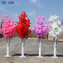 Flores de seda artificiais flor de ameixa, ramo de árvore, mesa para casa e sala de estar, decoração de estrada para casamento 2024 - compre barato