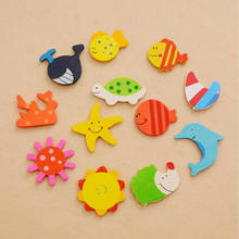 12pcs Cute Cartoon Animal Magnetic Refrigerator Stickers Children Educational Toys Colorful Whiteboard Wooden Puzzle Kids Toys 2024 - buy cheap