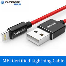 CHOSESAL-Cable Lightning con certificado MFi para iPhone, dispositivo de carga USB para iPhone 11, X, Xs, 8, 7, 6Plus 2024 - compra barato