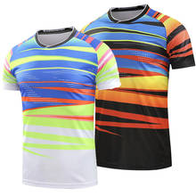 Новинка 2020, быстросохнущая дышащая рубашка для бадминтона для мужчин и женщин, рубашки с короткими рукавами для гольфа, настольного тенниса, футболка для пинг-понга 2024 - купить недорого