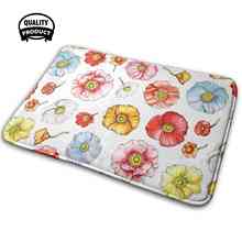 Multicolor Poppies 3D Household Goods Mat Rug Carpet Cushion Background Banner Beautiful Beauty Blossom Border Collection Color 2024 - buy cheap