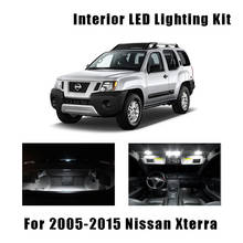 10 Bulbs White Car LED Interior Map Dome Light Kit For 2005-2012 2013 2014 2015 Nissan Xterra Trunk Cargo License Plate Lamp 2024 - buy cheap