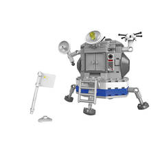 XINGBAO-bloques de construcción de la serie de exploración espacial, juguete de piezas de bloques de construcción de la nave espacial Apollo, 16001 2024 - compra barato