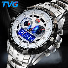 TVG Top Brand Watch Men Multifunction Dual Display Quartz Wristwatches Men Fashion Sport Swim Watch Luminous Hands reloj hombre 2024 - buy cheap