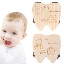 Baby Tooth Box Boys Girls Save Souvenir Case Wooden Milk Teeth Organizer Storage 2024 - buy cheap