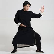 Ropa de lino IP de Kungfu para hombre, traje de Wing Chun, Tai Chi, monje Shaolin, uniformes taoístas de artes marciales, bata china de doble capa 2024 - compra barato