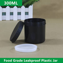 Empty 300ML plastic jar with inner Lid Food Grade Wide Mouth storage container Leakproof HDPE bottle 10PCS 2024 - buy cheap