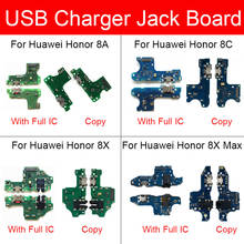 Carregador usb plug jack placa para huawei honor 8a pro 8c 8x max usb porto de carregamento doca placa peças reposição 2024 - compre barato