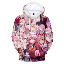 Sudadera con capucha de DARLING In The FRANXX para hombre y mujer, prenda de vestir Unisex con estampado de Anime Zero Two, de color rosa, con cara, de diferentes colores 2024 - compra barato