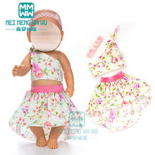 Одежда для куклы подходит для детей 43-45 см аксессуары для кукол новорожденных модное платье принцессы Детский Рождественский подарок 2024 - купить недорого