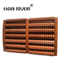 7 rows solid wooden roller foot massager pedicure machine foot brush wooden feet meridians foot massager 2024 - buy cheap