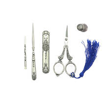 5pcs European Vintage Sewing Kit Scissor Thimble Awl Threader Sewing Tools 2024 - buy cheap