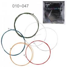 6pcs/lot  Acoustic Flok Guitar String 010-047 Inch Steel Core Colourful Coated Copper Alloy with Nickel-Plated Ball-End 2024 - buy cheap