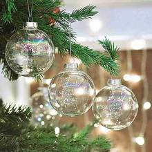 Bola transparente de cristal para decoración, adornos para árbol de Navidad, colgante de regalo, bolas, 6/8/10CM, 1 ud. 2024 - compra barato