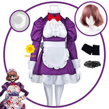 Maid-fuku Kamen Cosplay Costume Anime High Rise Invasion Maid Outfit Brown Short Wig Purple Suit Halloween Party Girl Women 2024 - buy cheap