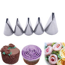 Rose Petals Stainless Steel Icing Piping Nozzles Fondant Cake Decorating Pastry Sets Tools Bakeware 2024 - buy cheap