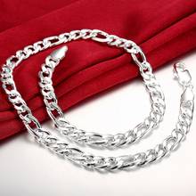 Collar de plata de ley 925 para hombre, gargantilla de estilo Hip Hop, alta calidad, 10mm, 22 '', 55cm 2024 - compra barato