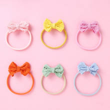 30 pcs/lot, Mini Lace hair bow Nylon headbands or hair clips, Baby Girls hair accessories 2024 - buy cheap