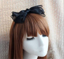 Diadema KC para niña japonesa, lazo de encaje de Lolita, broche para el cabello, accesorios para el cabello de Cosplay B867 2024 - compra barato