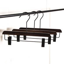 5 pcs/lot  Adult's Wooden Clothes Hanger of Vintage Color Solid Wood Garment Hangers Wooden Trousers Rack Durable Space Saving 2024 - buy cheap