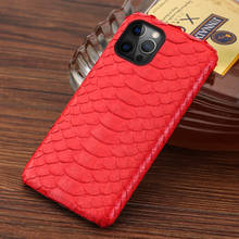 Genuine Python Leather Phone Case For iPhone 13 Pro Max 12 Mini 11 12 Pro Max X XS max XR 6 6s 7 8 Plus SE 2020 Snakeskin Cover 2024 - buy cheap