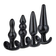 4 pçs/lote silicone macio plug anal contas dilatador anal brinquedos massageador de próstata adulto jogos butt plug brinquedos sexuais para a mulher 2024 - compre barato