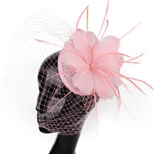 Pink Enchanting Sinamay Fascinator Base Headpiece Cocktail Hair Accessory Race Headwear For Ladies Formal Dress Millinery Cap 2024 - buy cheap