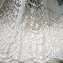 Tecido de renda cílios clássico branco 3 metros marfim para cortina decorativa faça você mesmo acessórios de roupas de 150cm de largura 2024 - compre barato