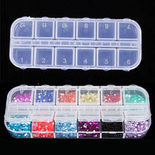 Nail Art Decorations Storage Box Gems Glitter Empty Rectangle Rhinestones Beads Slices Compartments Container organizer 2024 - buy cheap