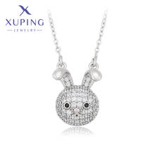 Xuping, ювелирные изделия, Новое поступление, ожерелье с кулоном в форме кролика из синтетического циркония, подарок для девочки на день рождения N015600 2024 - купить недорого