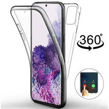 Полный корпус 360 чехол на самсунг Galaxy S20 Ultra S10e S10 S9 S8 Plus S7 Edge Note 8 9 10 Lite жесткий прозрачный тонкий защитный чехол 2024 - купить недорого