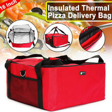 Red Insulated Pizza Delivery Bag Food Storage Room Can Hold 16-inch Pizza 2024 - buy cheap