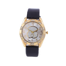 Kobiet Zegarka-Reloj de cuarzo con diamantes de imitación para Mujer, nuevo accesorio de marca de lujo, relojes de vestir de cuero, 2020 2024 - compra barato