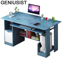 Mesa mesa silenciosa para escritório, mesa de cabeceira para computador e notebook com estante 2024 - compre barato