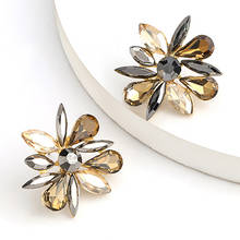 ZHINI Opal Stone Stud Earrings for Women Simple Irregular Earring Statement Fashion Wedding Jewelry 2020 brincos 2024 - buy cheap