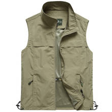 Men's Vests Summer Mens Jacket Sleeveless Vest Spring Autumn Casual Travels Vest Multi-pockets Thin Vest Waistcoat Male Clothes 2024 - buy cheap