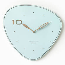 Милые художественные настенные часы, креативные розовые бесшумные модные настенные часы для кухни, деревянные часы для спальни, минималистичное украшение MM60WC 2024 - купить недорого