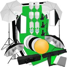 ZUOCHEN Photo Studio LED Softbox Umbrella Lighting Kit Background Support Stand Backdrop With 2*3M Backdrop Support For Facebook 2024 - buy cheap