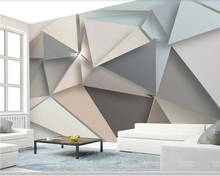 Papel de pared triangular 3d, mural moderno, para sala de estar, sofá, TV, dormitorio, decoración del hogar, mural de restaurante 2024 - compra barato