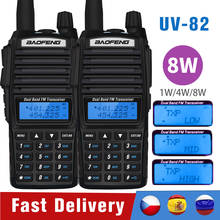 Baofeng-walkie-talkie de alta potencia, Radio de dos vías portátil de 8W, UV-82, UV82, 10KM de largo alcance, transceptor FM de banda Dual, 2 uds. 2024 - compra barato