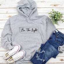 Kwawaii Be The Light Women Hoodies Plus Size Long Sleeve Sweatshirt Christian Faith Cotton Pullover Causal Shirt Drop Shipping 2024 - buy cheap