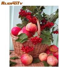 RUOPOTY 5d Diamond Painting Fruit Diamond Embroidery Sale Apple Pictures Of Rhinestones Mosaic Decor For Home 2024 - buy cheap